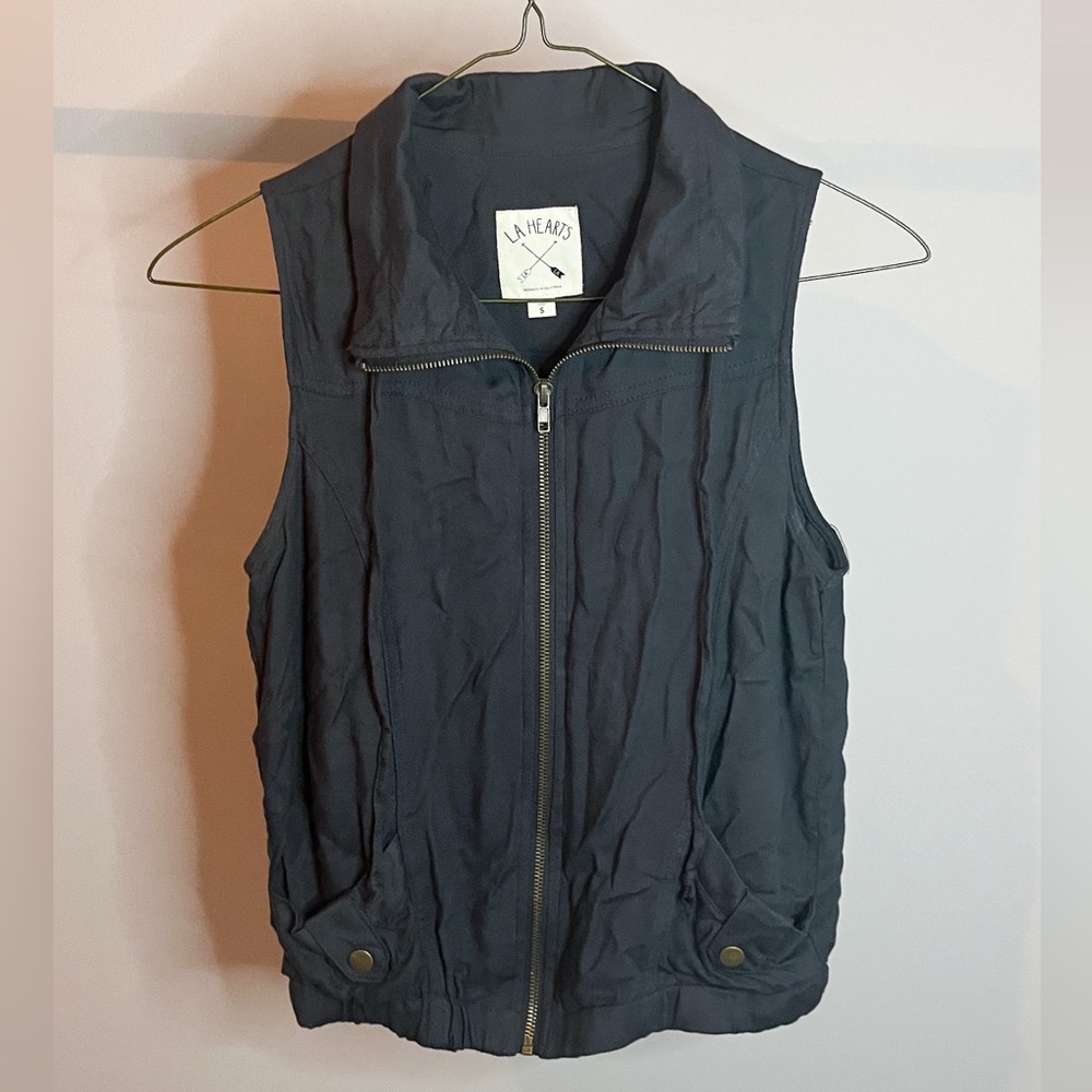 LA Hearts Zip Up Vest
